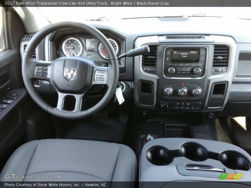 Bright White / Black/Diesel Gray 2017 Ram 4500 Tradesman Crew Cab 4x4 Utility Truck