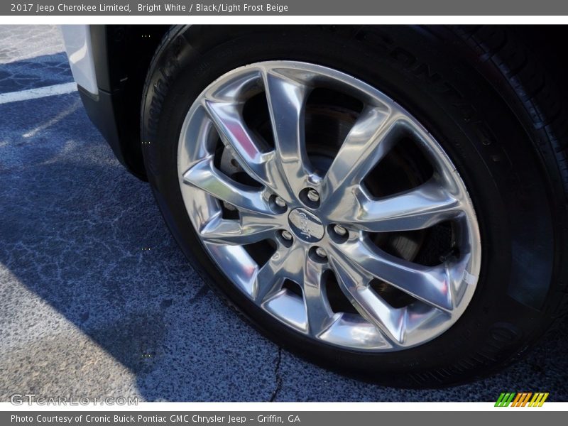 Bright White / Black/Light Frost Beige 2017 Jeep Cherokee Limited