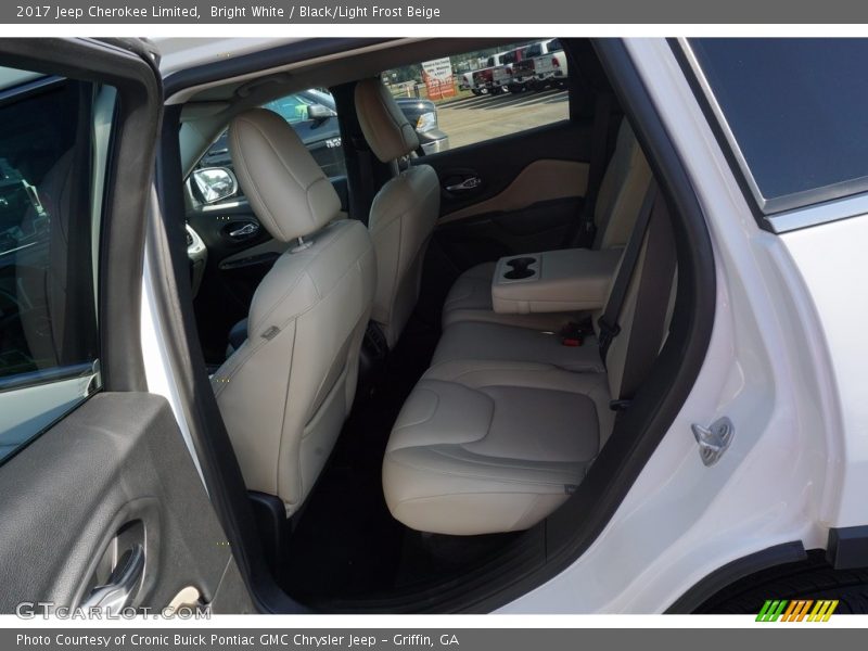 Bright White / Black/Light Frost Beige 2017 Jeep Cherokee Limited