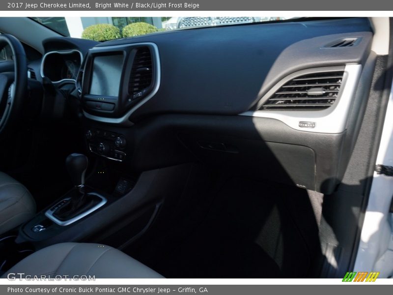 Bright White / Black/Light Frost Beige 2017 Jeep Cherokee Limited