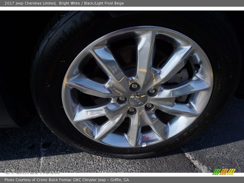 Bright White / Black/Light Frost Beige 2017 Jeep Cherokee Limited