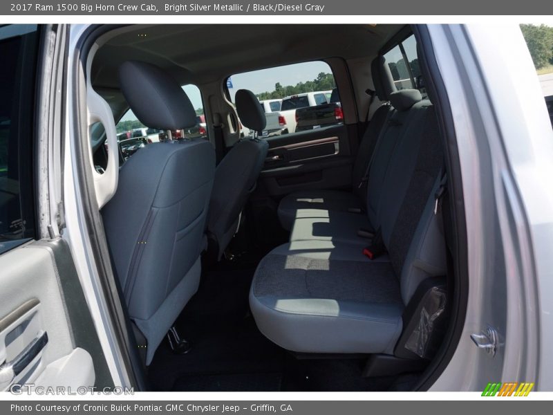 Bright Silver Metallic / Black/Diesel Gray 2017 Ram 1500 Big Horn Crew Cab