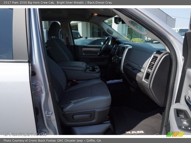 Bright Silver Metallic / Black/Diesel Gray 2017 Ram 1500 Big Horn Crew Cab