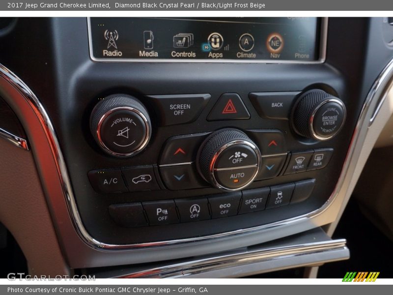 Diamond Black Crystal Pearl / Black/Light Frost Beige 2017 Jeep Grand Cherokee Limited