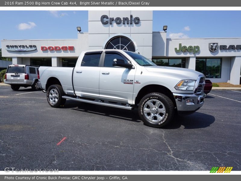 Bright Silver Metallic / Black/Diesel Gray 2016 Ram 2500 Big Horn Crew Cab 4x4