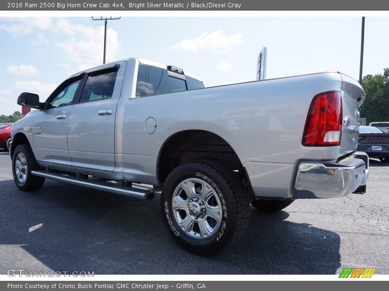 Bright Silver Metallic / Black/Diesel Gray 2016 Ram 2500 Big Horn Crew Cab 4x4