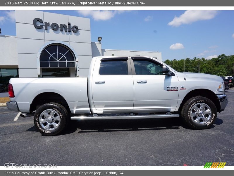Bright Silver Metallic / Black/Diesel Gray 2016 Ram 2500 Big Horn Crew Cab 4x4