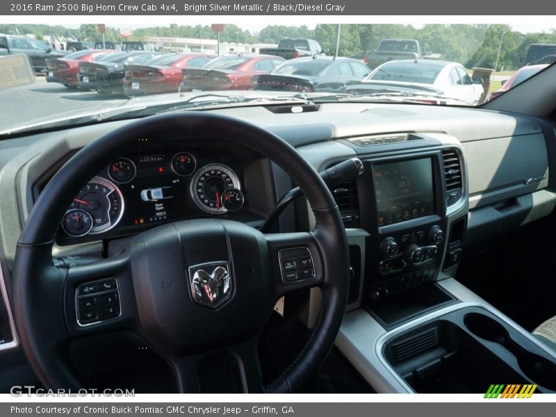 Bright Silver Metallic / Black/Diesel Gray 2016 Ram 2500 Big Horn Crew Cab 4x4