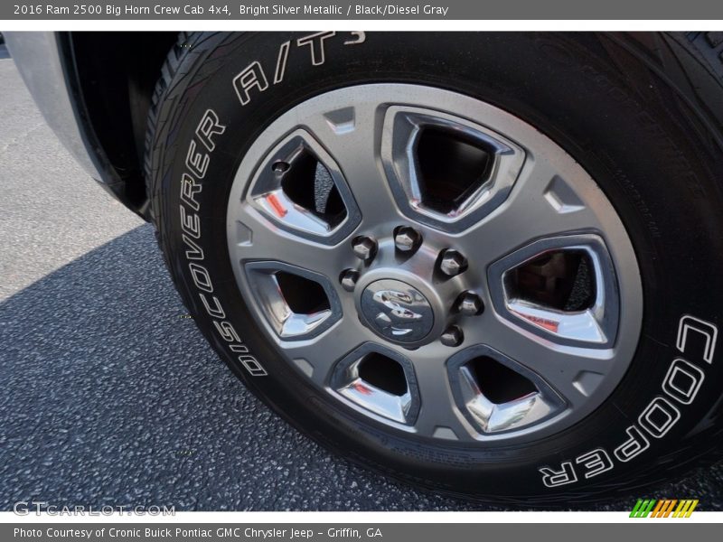 Bright Silver Metallic / Black/Diesel Gray 2016 Ram 2500 Big Horn Crew Cab 4x4