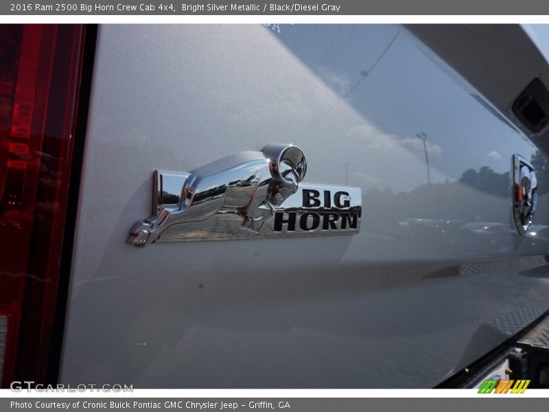 Bright Silver Metallic / Black/Diesel Gray 2016 Ram 2500 Big Horn Crew Cab 4x4