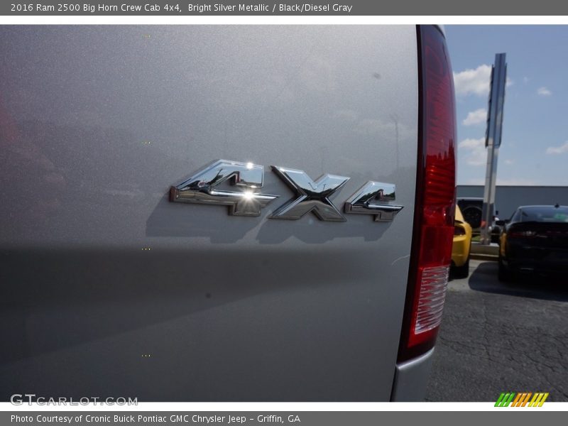 Bright Silver Metallic / Black/Diesel Gray 2016 Ram 2500 Big Horn Crew Cab 4x4
