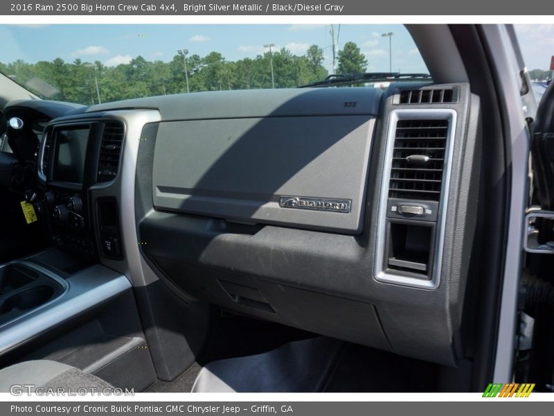 Bright Silver Metallic / Black/Diesel Gray 2016 Ram 2500 Big Horn Crew Cab 4x4