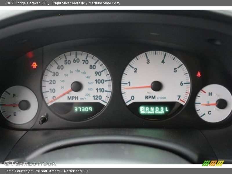 Bright Silver Metallic / Medium Slate Gray 2007 Dodge Caravan SXT