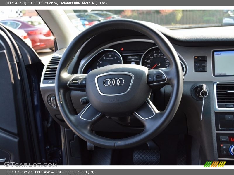 Atlantis Blue Metallic / Black 2014 Audi Q7 3.0 TFSI quattro