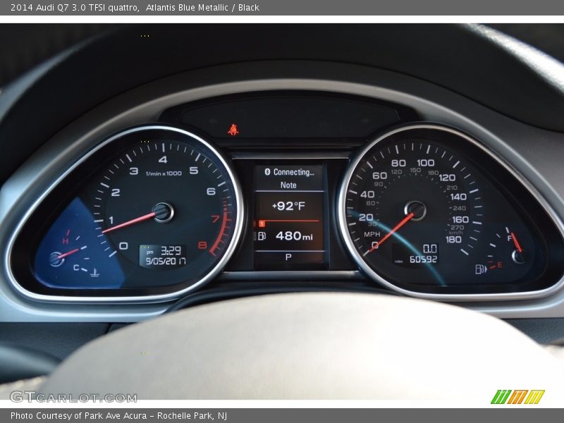 Atlantis Blue Metallic / Black 2014 Audi Q7 3.0 TFSI quattro