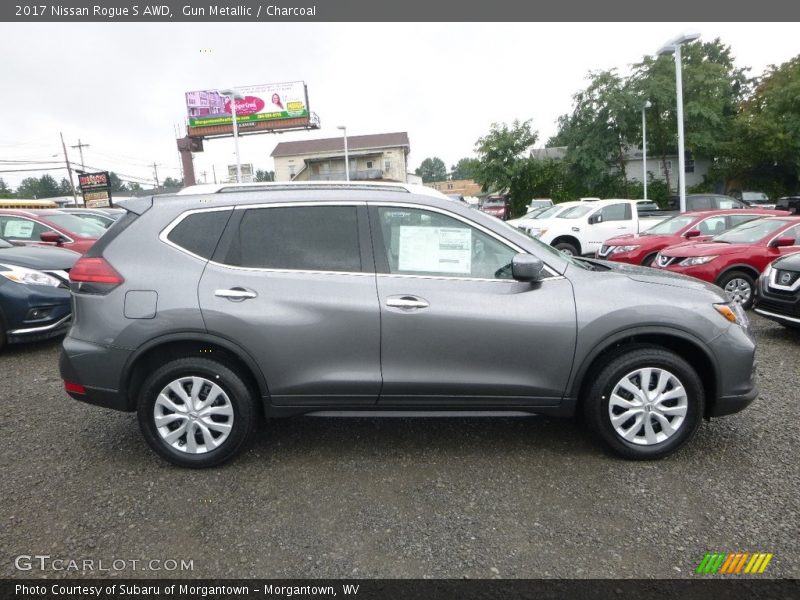 Gun Metallic / Charcoal 2017 Nissan Rogue S AWD