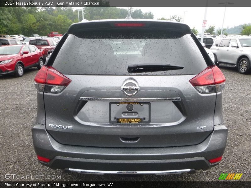 Gun Metallic / Charcoal 2017 Nissan Rogue S AWD