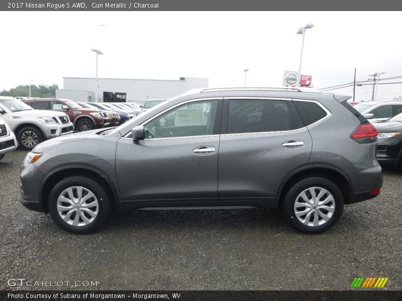 Gun Metallic / Charcoal 2017 Nissan Rogue S AWD