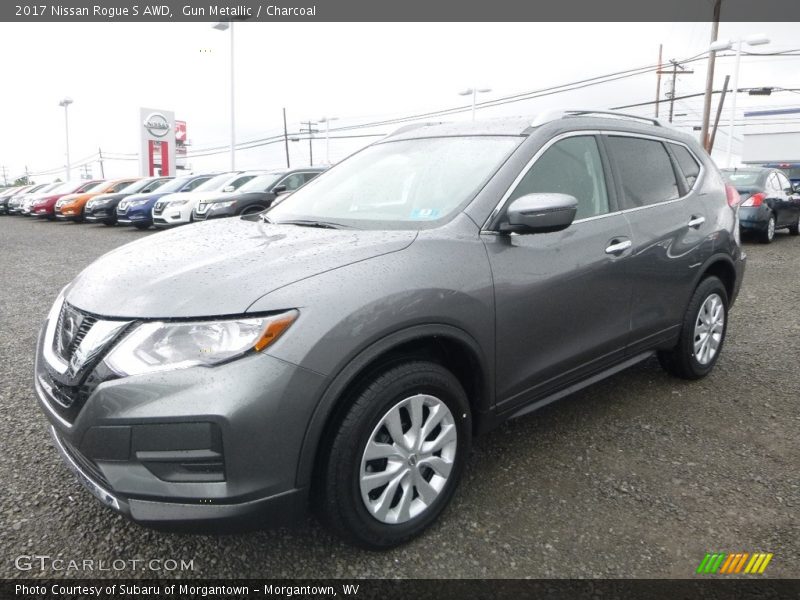 Gun Metallic / Charcoal 2017 Nissan Rogue S AWD