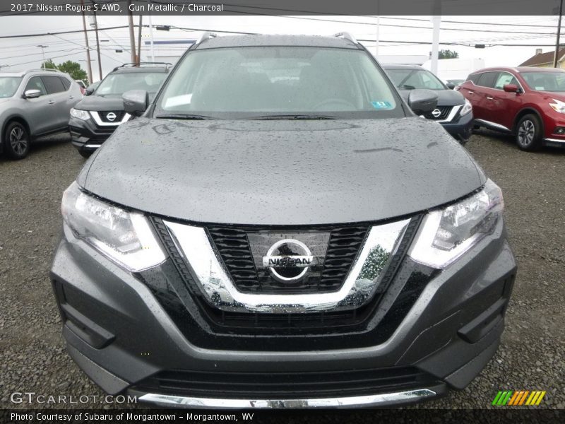 Gun Metallic / Charcoal 2017 Nissan Rogue S AWD