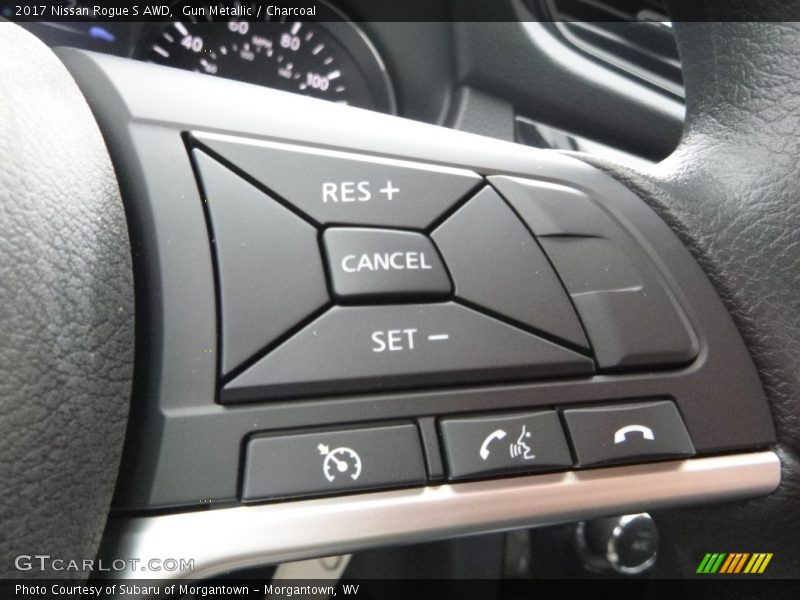 Gun Metallic / Charcoal 2017 Nissan Rogue S AWD