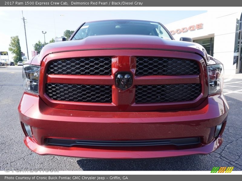 Delmonico Red Pearl / Black/Diesel Gray 2017 Ram 1500 Express Crew Cab