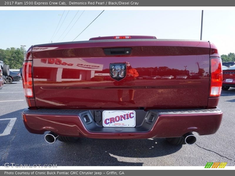 Delmonico Red Pearl / Black/Diesel Gray 2017 Ram 1500 Express Crew Cab