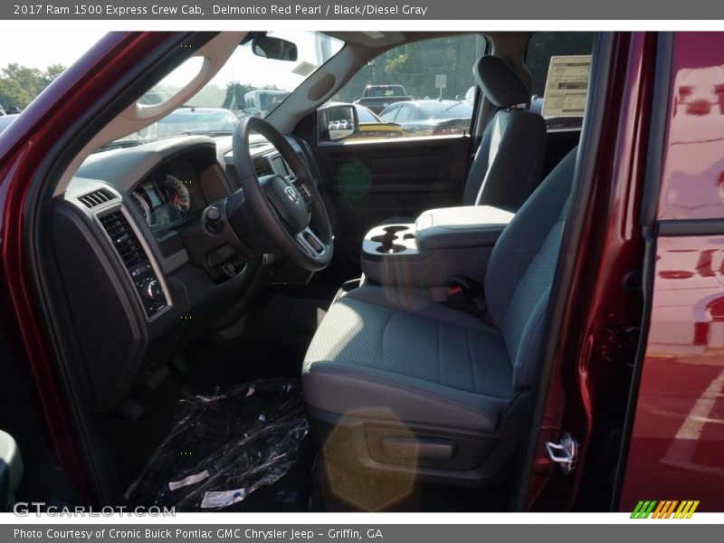 Delmonico Red Pearl / Black/Diesel Gray 2017 Ram 1500 Express Crew Cab