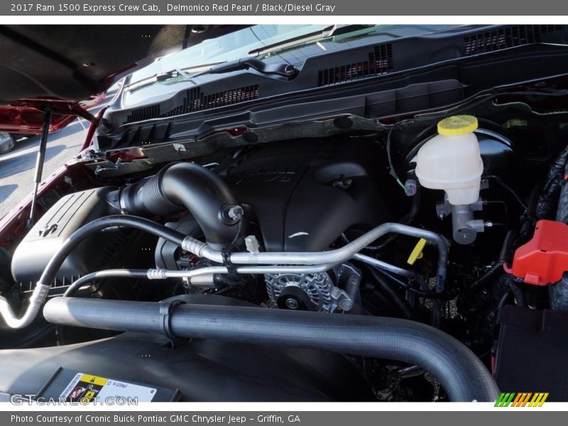 Delmonico Red Pearl / Black/Diesel Gray 2017 Ram 1500 Express Crew Cab