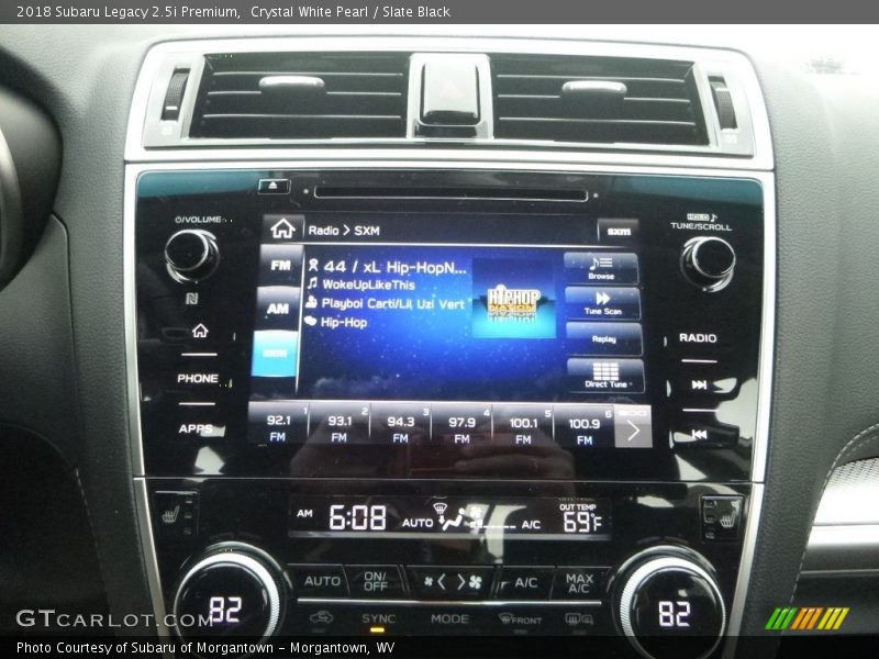 Crystal White Pearl / Slate Black 2018 Subaru Legacy 2.5i Premium
