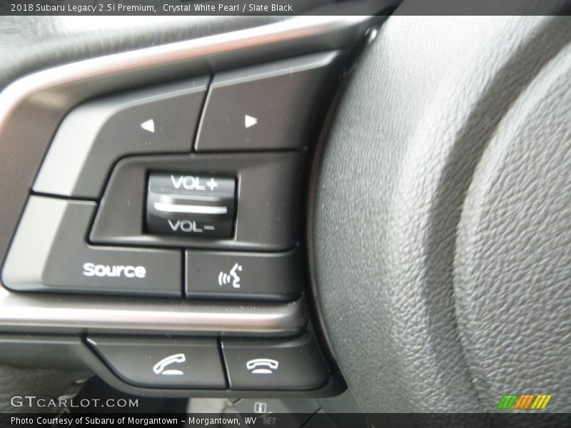 Crystal White Pearl / Slate Black 2018 Subaru Legacy 2.5i Premium