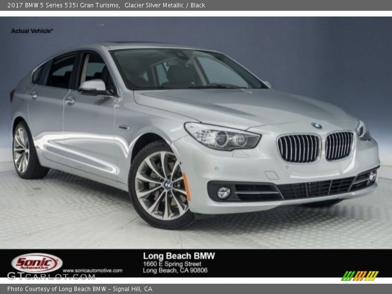 Glacier Silver Metallic / Black 2017 BMW 5 Series 535i Gran Turismo
