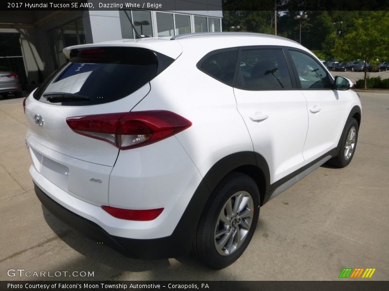 Dazzling White / Beige 2017 Hyundai Tucson SE AWD