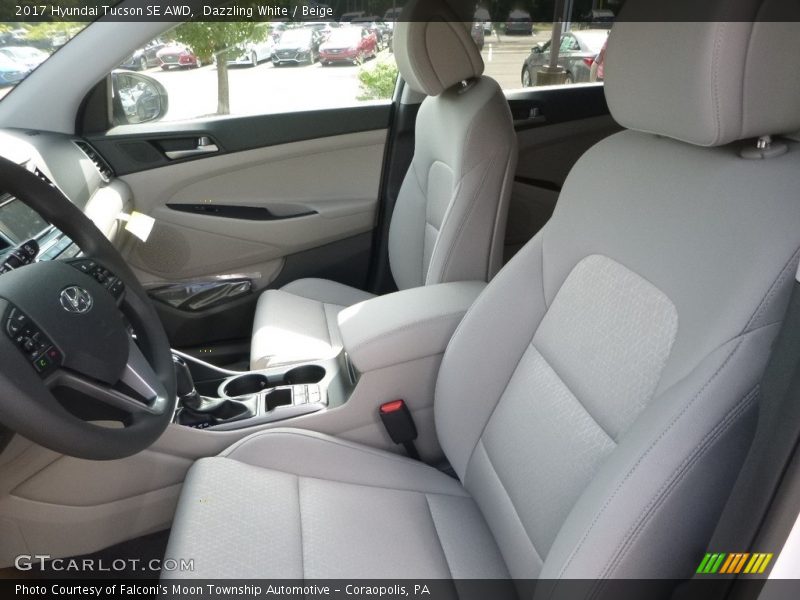 Dazzling White / Beige 2017 Hyundai Tucson SE AWD