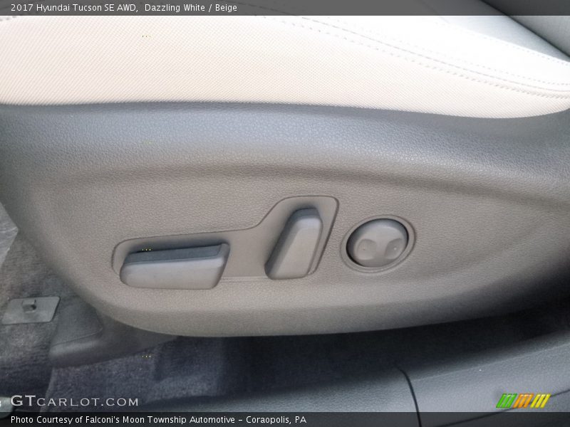 Dazzling White / Beige 2017 Hyundai Tucson SE AWD