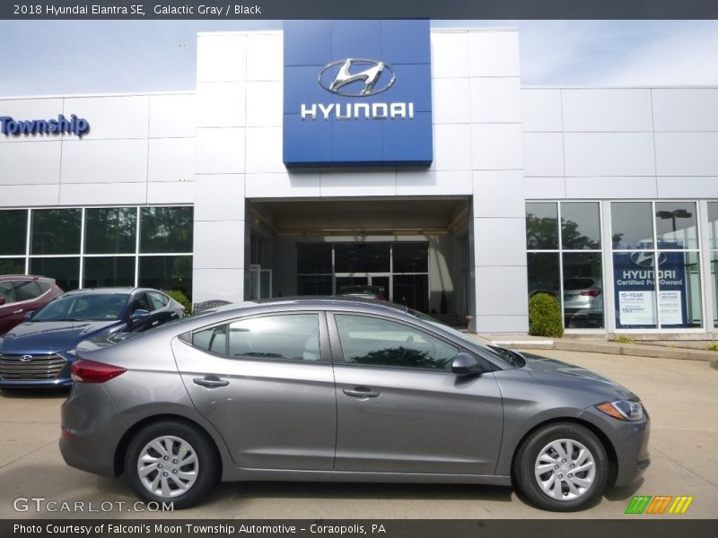 Galactic Gray / Black 2018 Hyundai Elantra SE