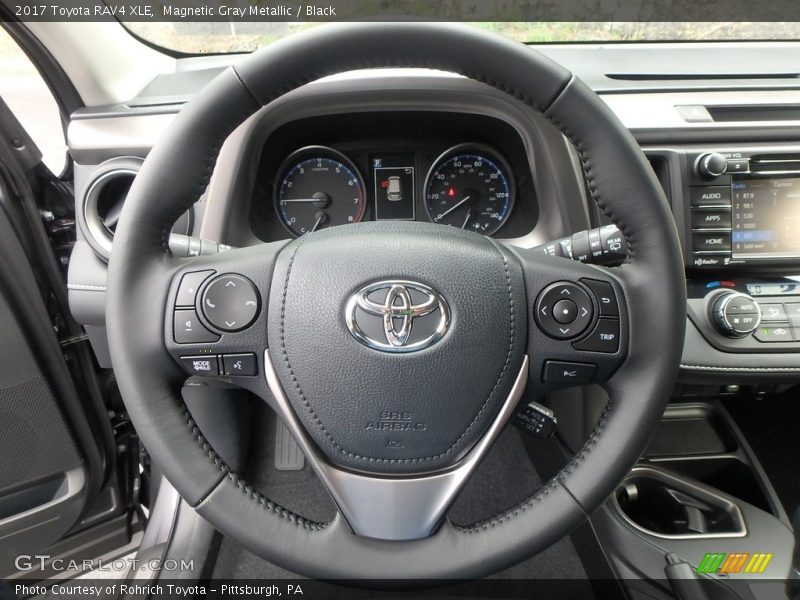 Magnetic Gray Metallic / Black 2017 Toyota RAV4 XLE