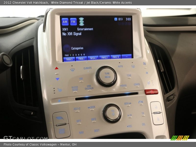 White Diamond Tricoat / Jet Black/Ceramic White Accents 2012 Chevrolet Volt Hatchback