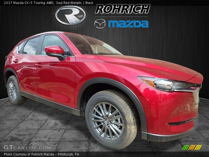 Soul Red Metallic / Black 2017 Mazda CX-5 Touring AWD