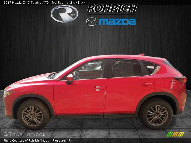 Soul Red Metallic / Black 2017 Mazda CX-5 Touring AWD