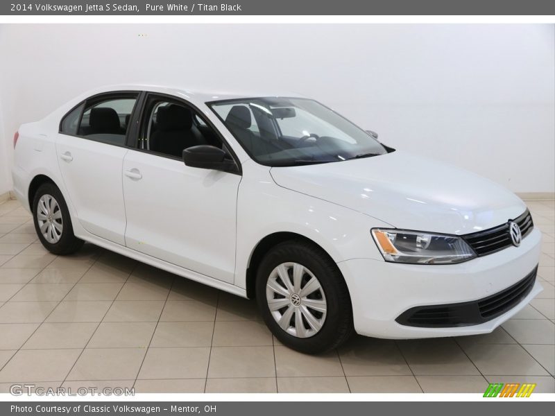 Pure White / Titan Black 2014 Volkswagen Jetta S Sedan