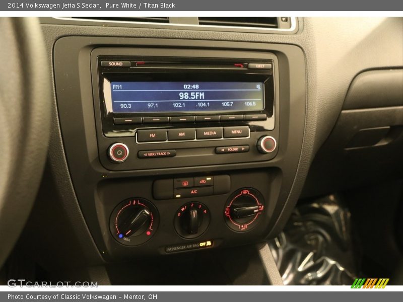 Pure White / Titan Black 2014 Volkswagen Jetta S Sedan