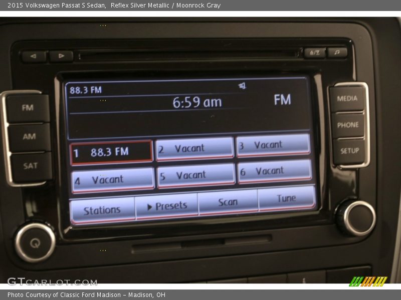 Reflex Silver Metallic / Moonrock Gray 2015 Volkswagen Passat S Sedan