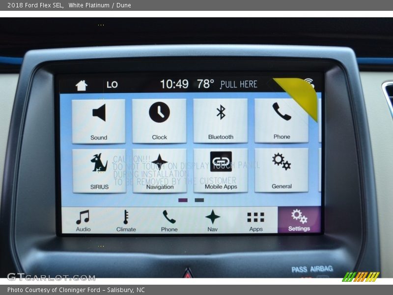 Controls of 2018 Flex SEL
