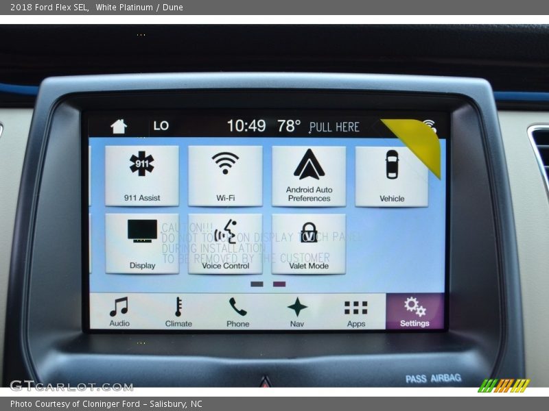 Controls of 2018 Flex SEL