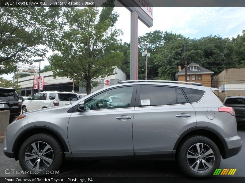 Silver Sky Metallic / Black 2017 Toyota RAV4 XLE