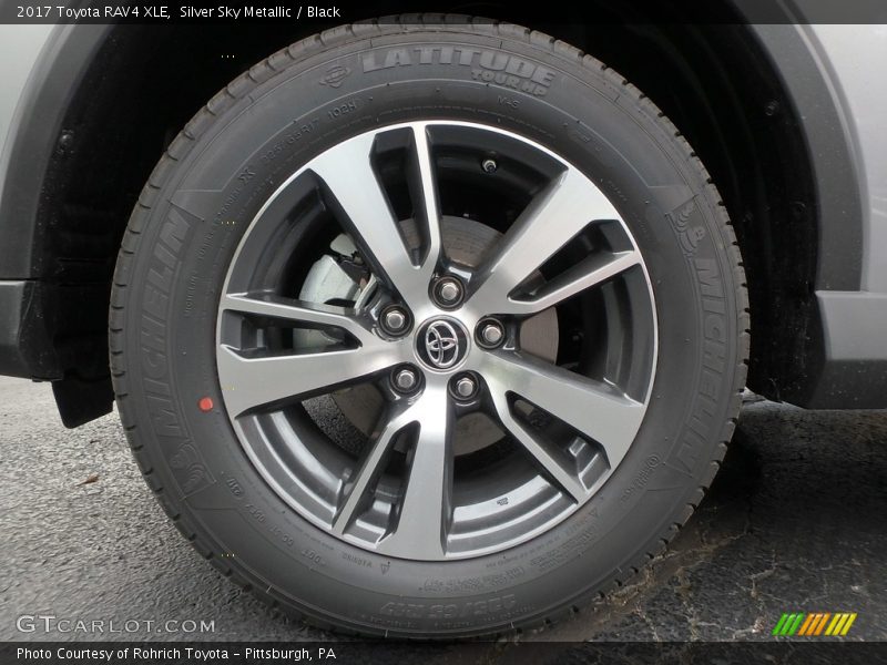 Silver Sky Metallic / Black 2017 Toyota RAV4 XLE
