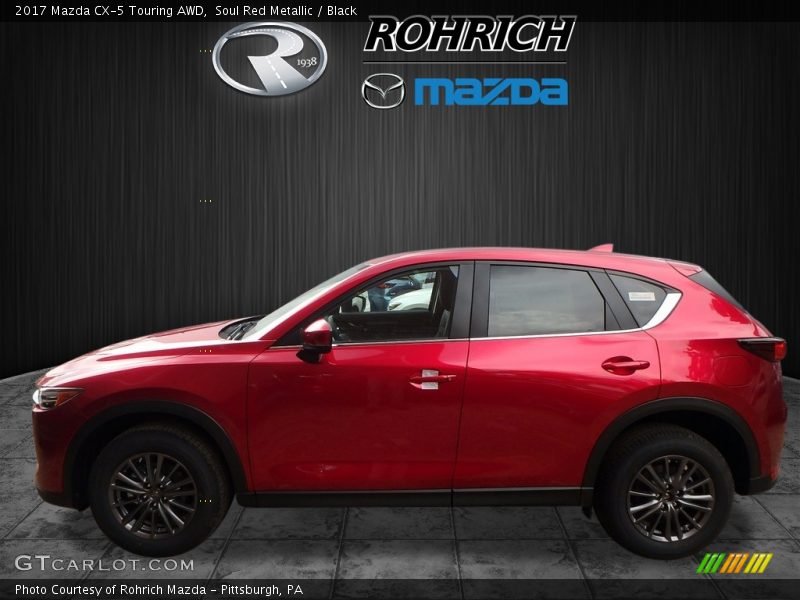 Soul Red Metallic / Black 2017 Mazda CX-5 Touring AWD