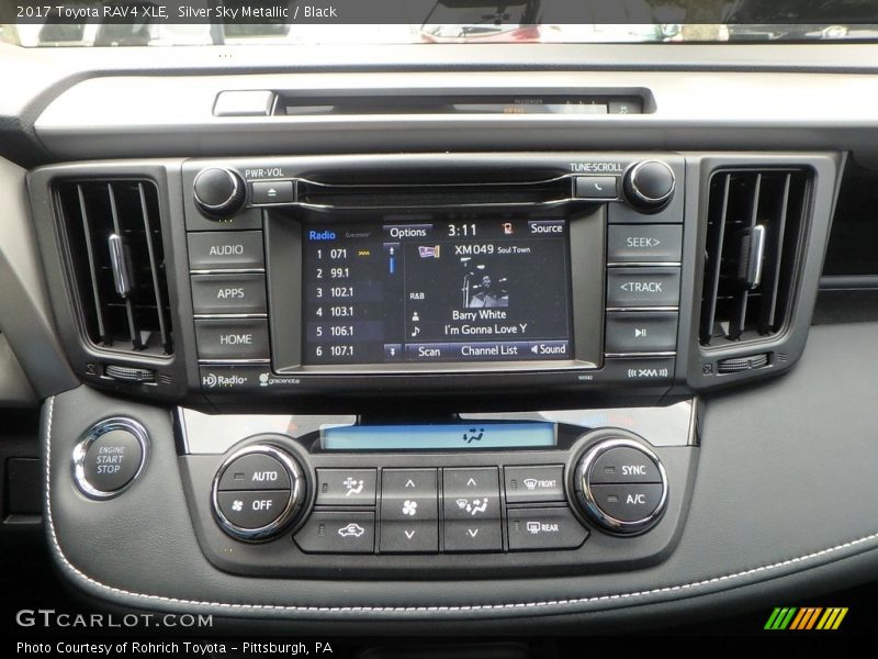 Silver Sky Metallic / Black 2017 Toyota RAV4 XLE