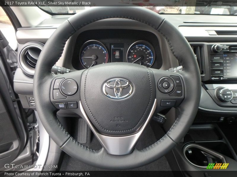 Silver Sky Metallic / Black 2017 Toyota RAV4 XLE